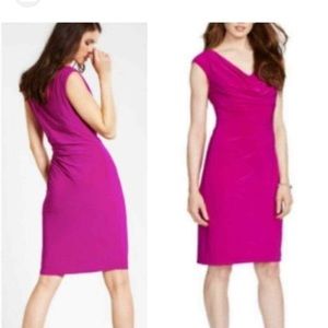 Lauren Ralph Lauren cosmopolitan magenta cowl neck dress 6
